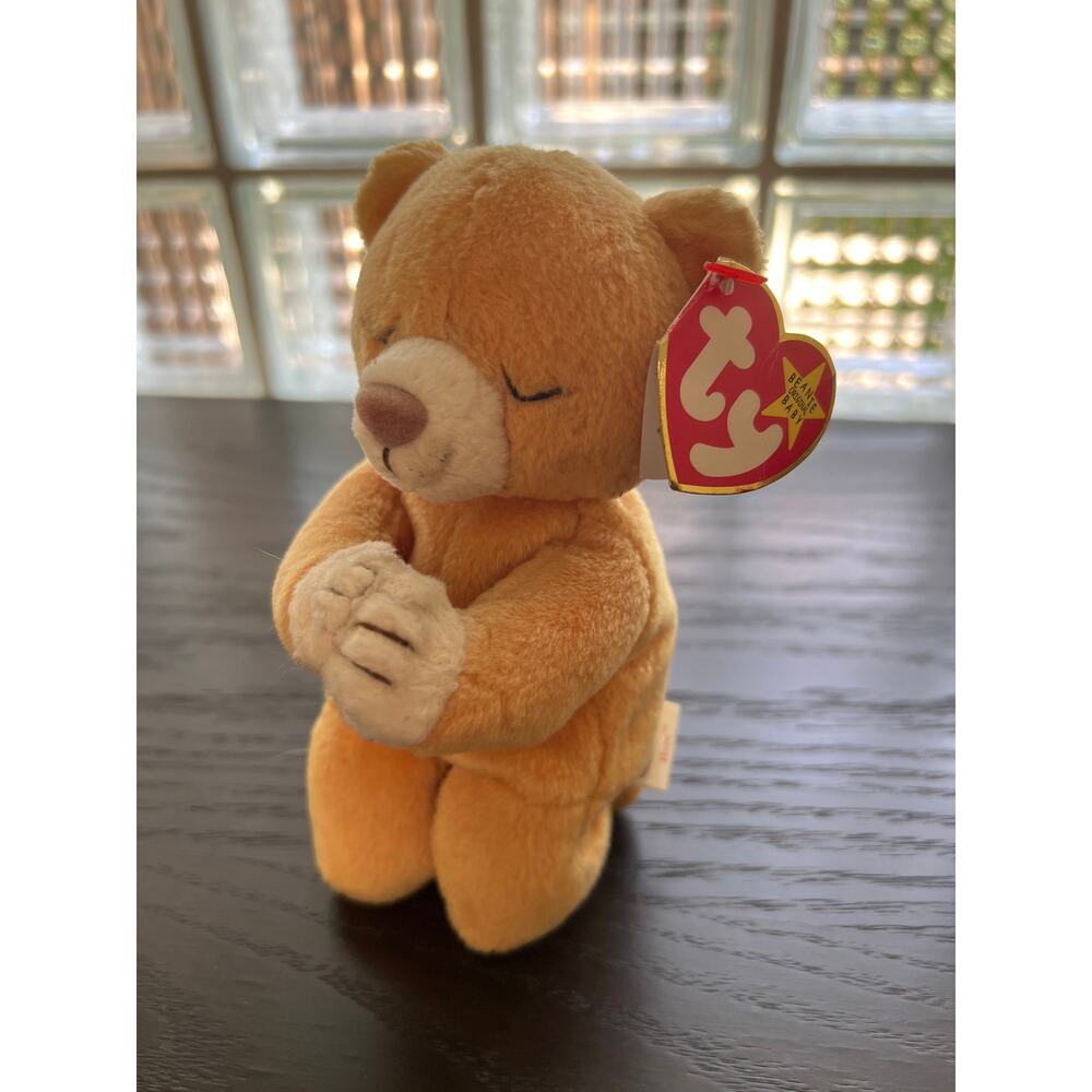 Vintage Rare Error Tag Retired 1998 Ty Beanie Baby Hope Praying Bear NWT